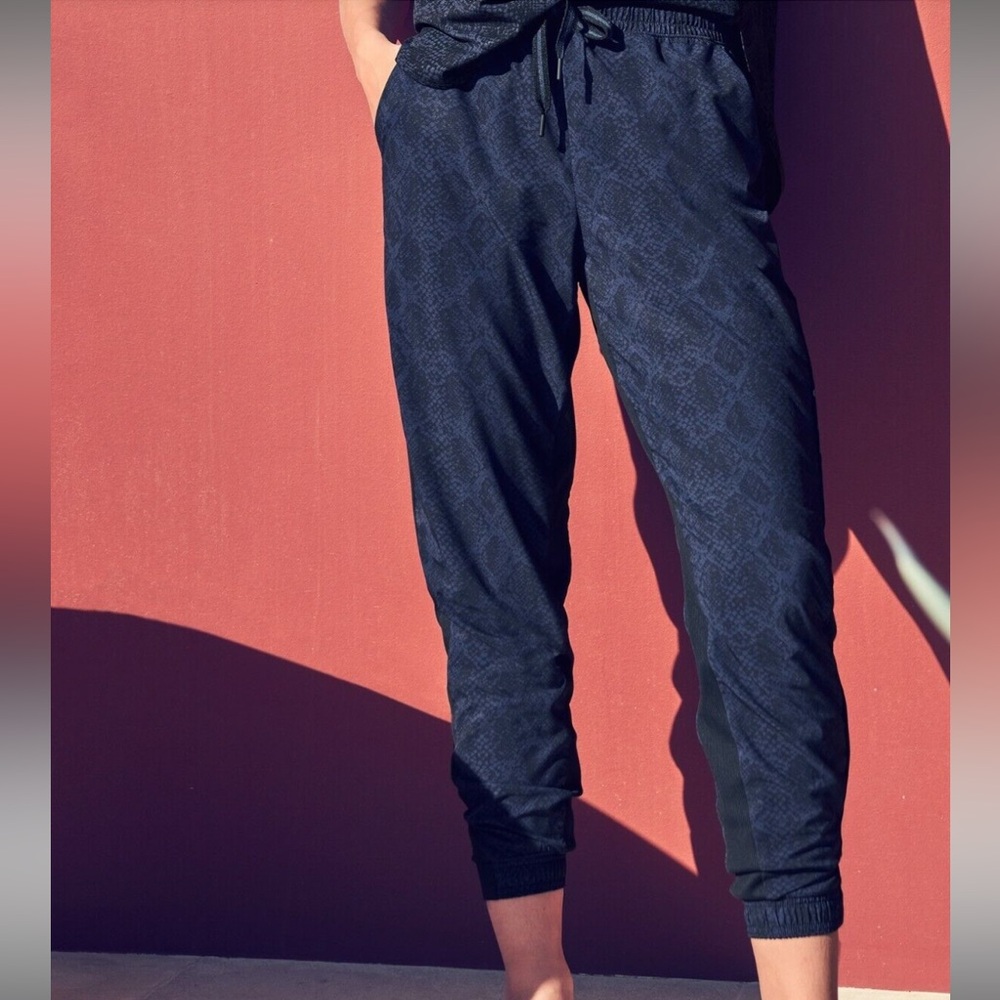 Athleta Dress Blue Python Printed Brooklyn Jogger - image 1